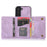 For Samsung Galaxy S21 4G / 5G Wallet Design Leather Coated TPU Phone Case Drop-proof Multiple Card Slots Feature Cover - Purple - 4