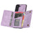 For Samsung Galaxy S21 4G / 5G Wallet Design Leather Coated TPU Phone Case Drop-proof Multiple Card Slots Feature Cover - Purple - 5