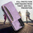 For Samsung Galaxy S21 4G / 5G Wallet Design Leather Coated TPU Phone Case Drop-proof Multiple Card Slots Feature Cover - Purple - 7