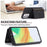 For Samsung Galaxy A52 4G / 5G / A52s 5G Wallet Kickstand Phone Case Leather Coated TPU Anti-drop Protective Shell - Black - 6