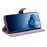 For iPhone 14 Plus Mandala Flower Imprinted Wallet Case PU Leather Wrist Strap Stand Feature Flip Cover - Purple - 3