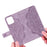 For iPhone 14 Plus Mandala Flower Imprinted Wallet Case PU Leather Wrist Strap Stand Feature Flip Cover - Purple - 4