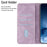 For iPhone 14 Plus Mandala Flower Imprinted Wallet Case PU Leather Wrist Strap Stand Feature Flip Cover - Purple - 5