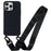For iPhone 14 Pro Max 6.7 inch Anti-drop Soft TPU Matte Surface Phone Cover Protective Shell with Wide Lanyard - Black - 1