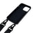 For iPhone 14 Pro Max 6.7 inch Anti-drop Soft TPU Matte Surface Phone Cover Protective Shell with Wide Lanyard - Black - 5