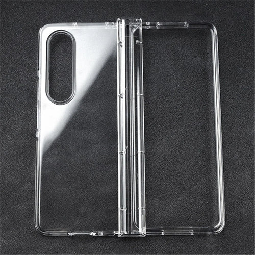 For Samsung Galaxy Z Fold4 5G Transparent Folding Phone Case Anti-fall Protective Cover with Hinge - 1