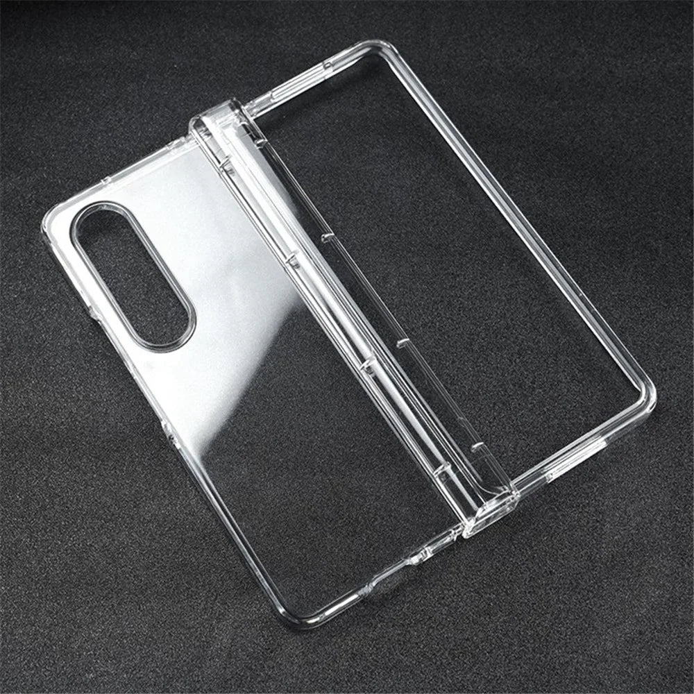 For Samsung Galaxy Z Fold4 5G Transparent Folding Phone Case Anti-fall Protective Cover with Hinge - 2