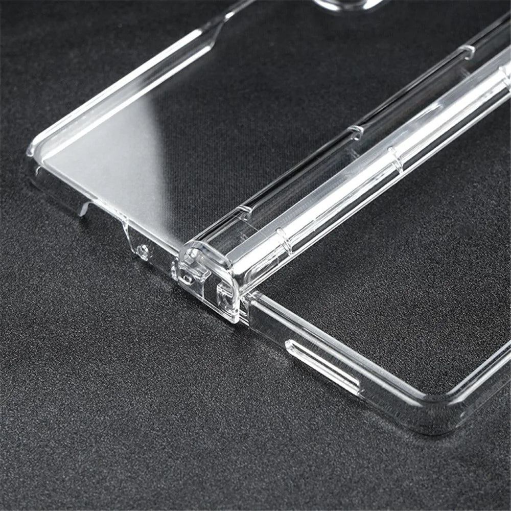 For Samsung Galaxy Z Fold4 5G Transparent Folding Phone Case Anti-fall Protective Cover with Hinge - 5