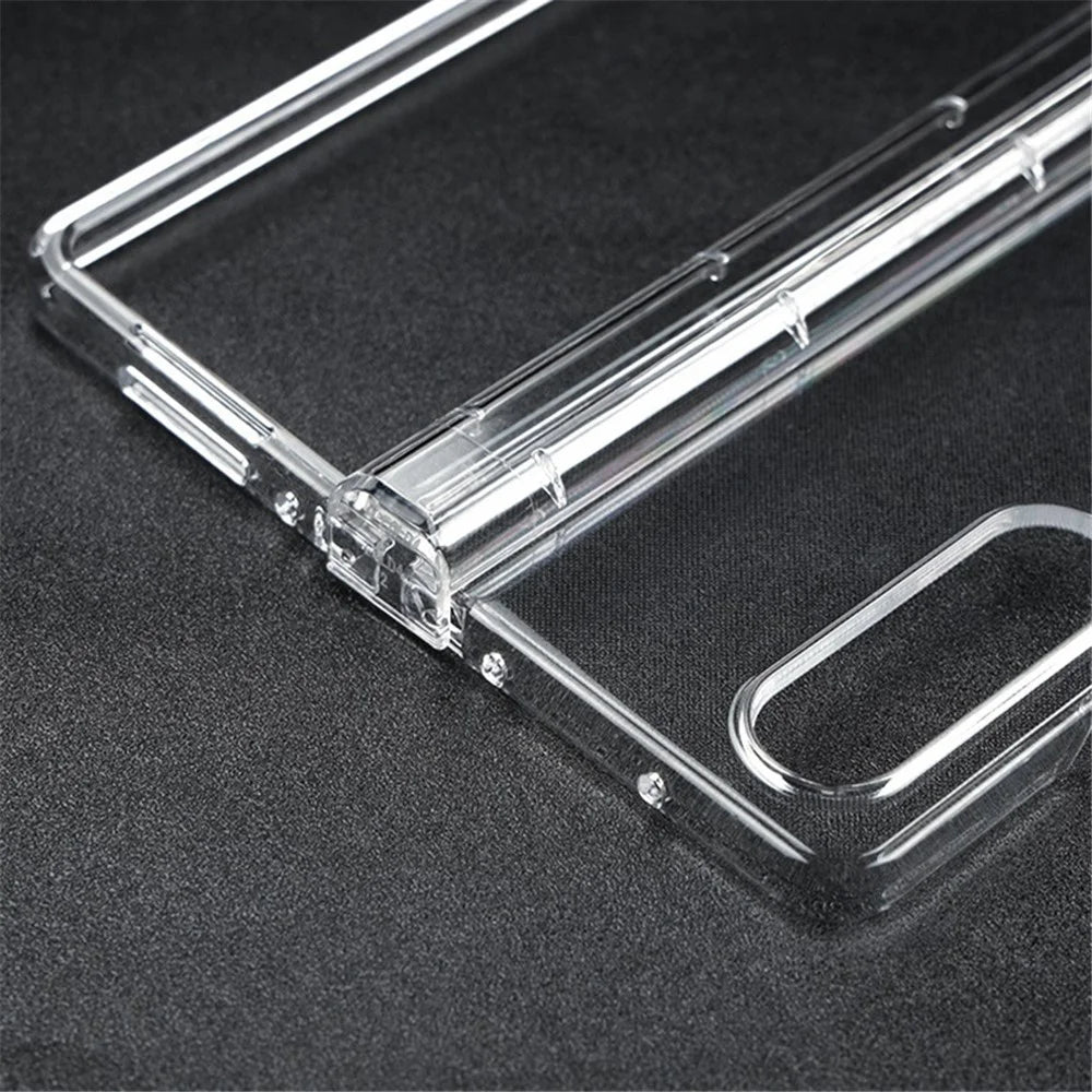 For Samsung Galaxy Z Fold4 5G Transparent Folding Phone Case Anti-fall Protective Cover with Hinge - 6