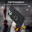 For iPhone 14 Pro Max 6.7 inch Retro Phone Case Leather Coated TPU Ring Holder Kickstand Feature Anti-fall Shell with Card Slots - Black - 4