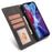 For iPhone 14 Plus PU Leather Full Protection Phone Wallet Case Flip Stand Protective Cover with Strap - Black - 2
