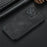 AZNS For iPhone 13 Pro Phone Case PU Leather Coated TPU Drop-proof Mobile Phone Cover - Black - 6