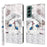 Phone Case For Samsung Galaxy S22+ 5G, Wallet Stand Style 3D Pattern Printing PU Leather + TPU Magnetic Shell with Strap - White Cat - 1