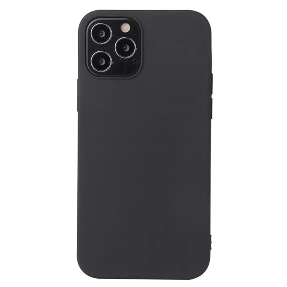 For iPhone 14 Pro Max 6.7 inch Matte TPU Phone Drop-proof Cover Anti-scratch Protective Case - Black - 1