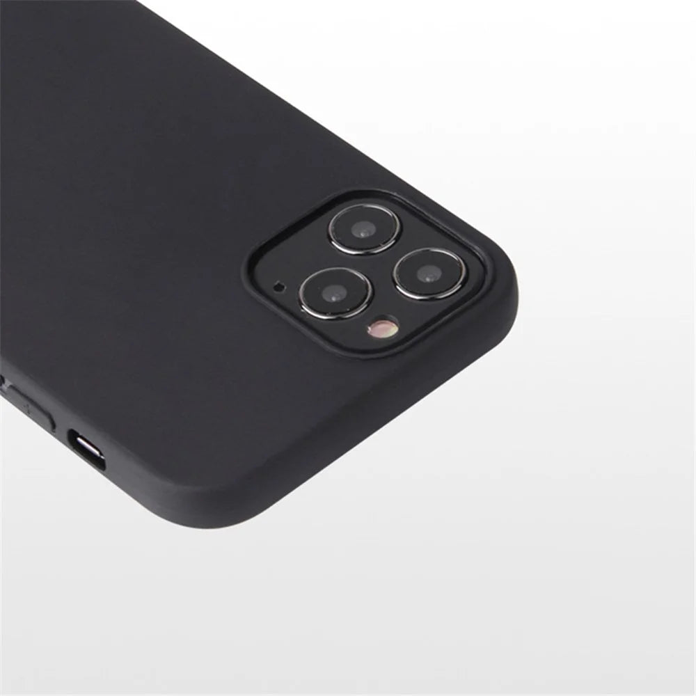 For iPhone 14 Pro Max 6.7 inch Matte TPU Phone Drop-proof Cover Anti-scratch Protective Case - Black - 7
