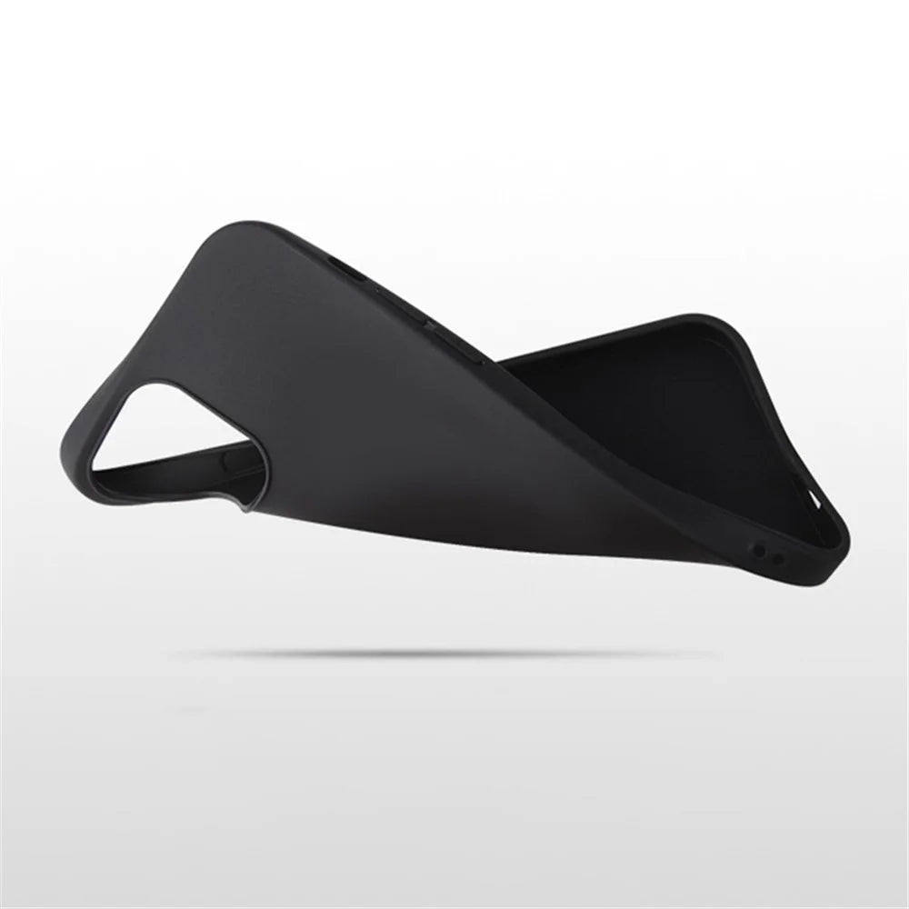 For iPhone 14 / 13 Matte Surface Flexible TPU Phone Cover Anti-Drop Back Case - Black - 5