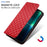 For TECNO Spark 8C 4G / Spark Go 2022 4G KG5 Case Imprinting Rhombus Pattern PU Leather Phone Stand  - Red - 4