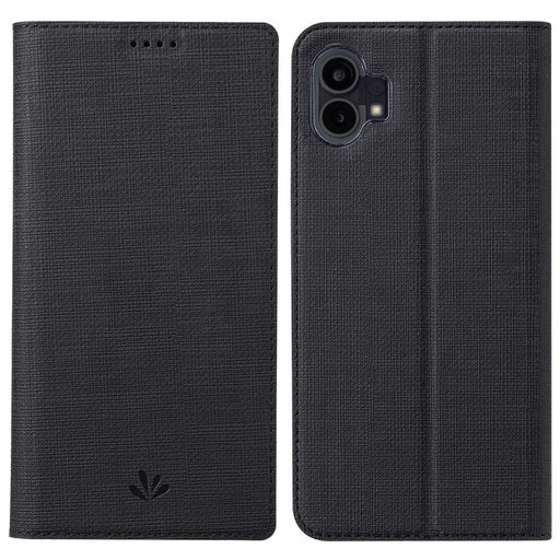 VILI DMX Series for Nothing phone (1) 5G Shockproof Phone Case Anti-scratch PU Leather Phone Shell Cover Card Holder - Black - 1