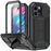 For iPhone 14 Pro Max 6.7 inch 2nd Generation Anti-scratch Phone Case Kickstand Sliding Camera Cover Phone Cover with Tempered Glass Screen Protector - Black - 1