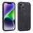 AZNS Protective Back Cover For iPhone 14 Plus, Scratch-resistant PU Leather Coated TPU Mobile Phone Case - Black - 1
