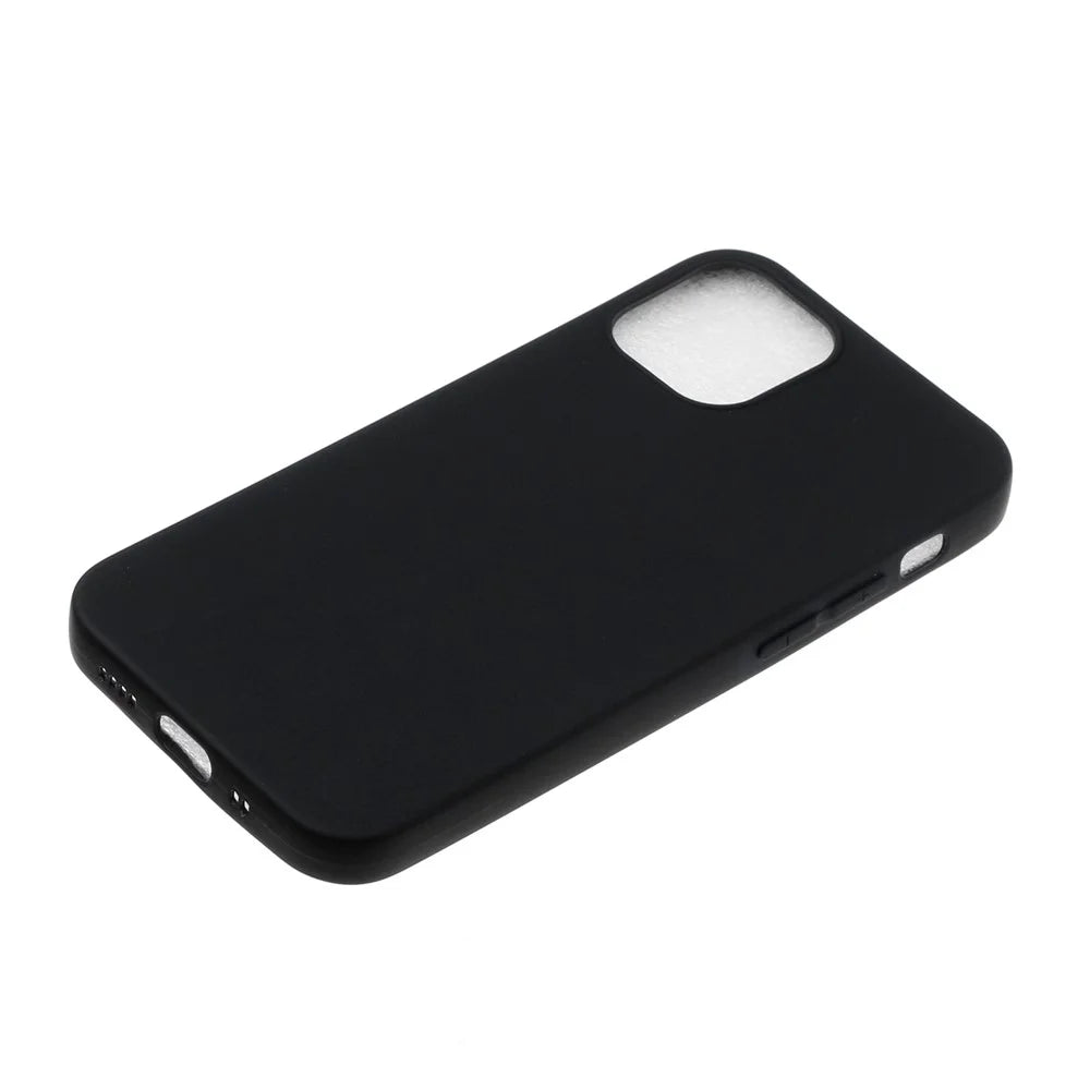 For iPhone 14 6.1 inch Candy Color Shockproof TPU Phone Case Mobile Phone Protective Back Cover - Black - 2