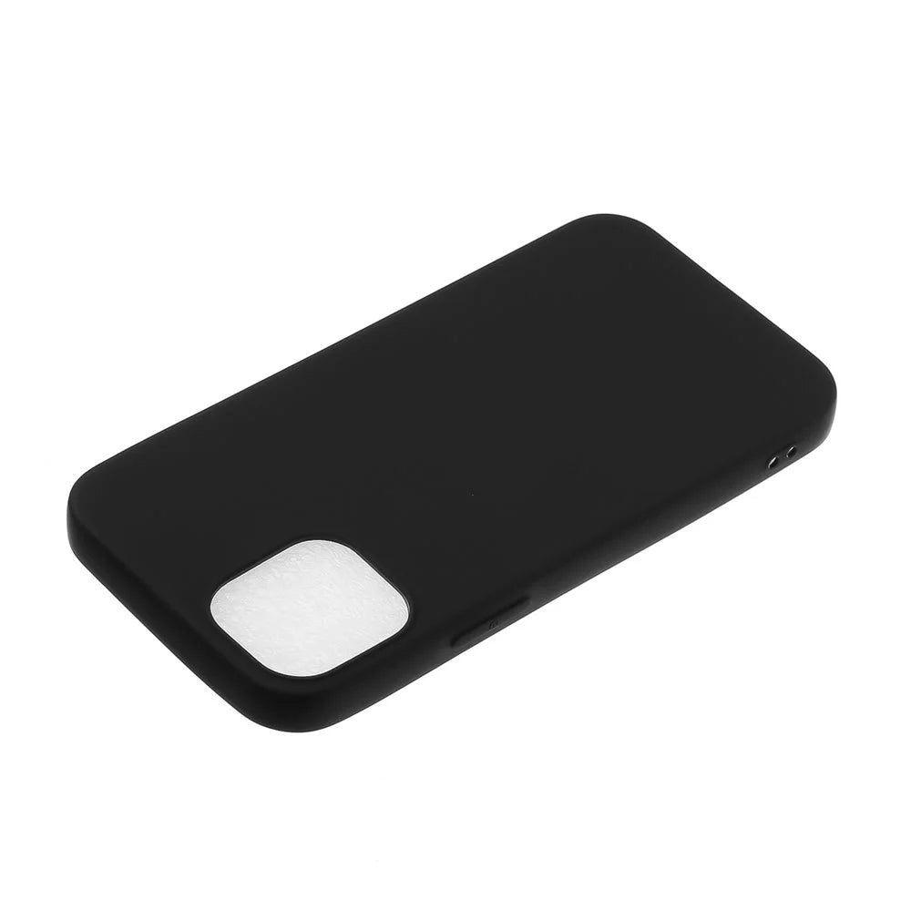 For iPhone 14 6.1 inch Candy Color Shockproof TPU Phone Case Mobile Phone Protective Back Cover - Black - 3