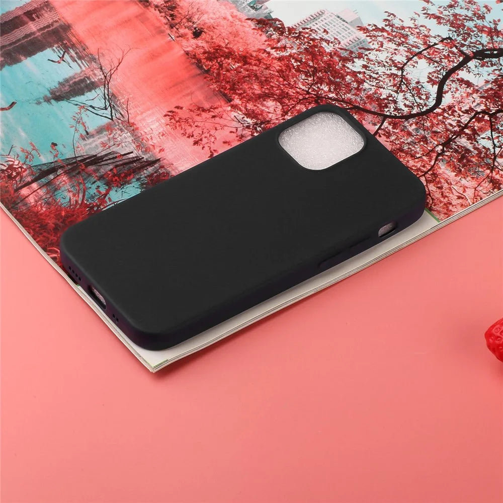 For iPhone 14 6.1 inch Candy Color Shockproof TPU Phone Case Mobile Phone Protective Back Cover - Black - 4