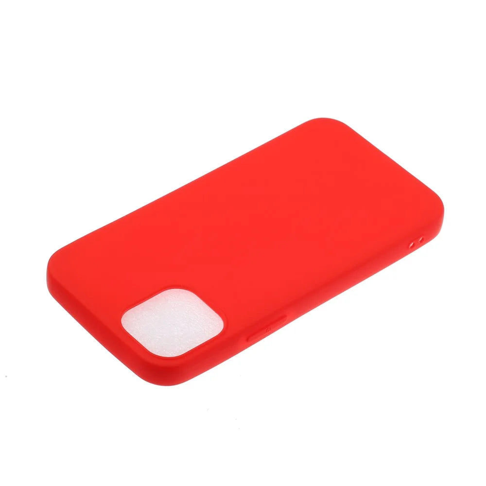 Anti-fall TPU Phone Case For iPhone 14 Pro 6.1 inch, Candy Color Mobile Phone Protective Back Cover - Red - 3