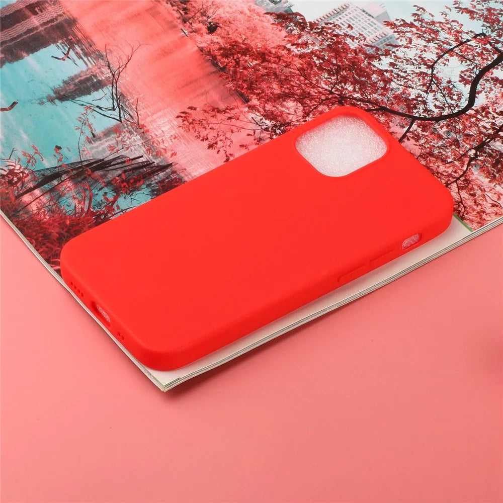 Anti-fall TPU Phone Case For iPhone 14 Pro 6.1 inch, Candy Color Mobile Phone Protective Back Cover - Red - 4