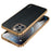 SULADA for iPhone 14 Pro Max 6.7 inch Litchi Texture Electroplating Anti-scratch Cover PU Leather Coated PC + TPU Mobile Phone Case - Black - 1