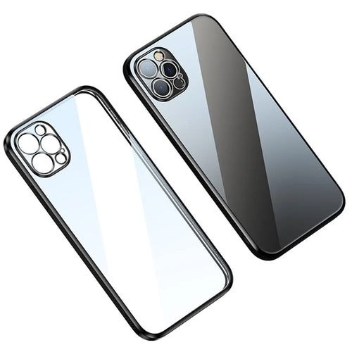 SULADA For iPhone 14 Pro 6.1 inch Ultra Slim Precise Cutouts TPU Phone Case Anti-drop Electroplating Straight Edge Phone Cover - Black - 1
