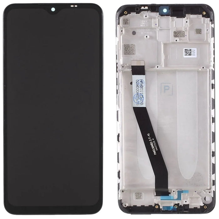 For Xiaomi Redmi 9 Grade C LCD Screen and Digitizer Assembly + Frame Replacement Part (without Logo) - 1
