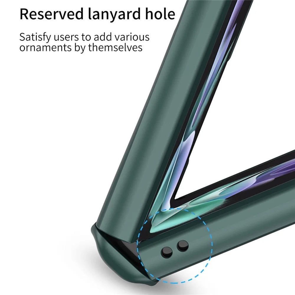 GKK For Samsung Galaxy Z Flip4 5G Hard PC Folding Phone Case Magnetic Hinge Camera Lens Film Full Protection Cover - Black - 6