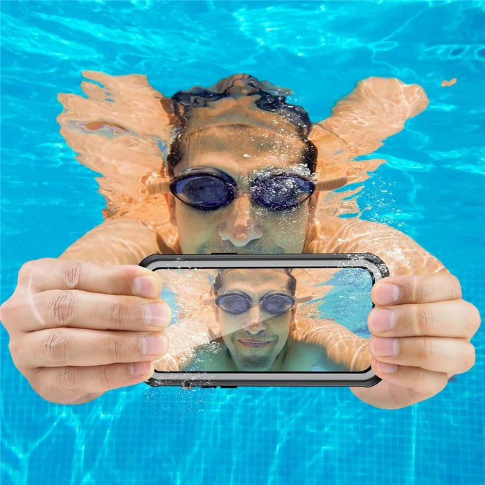 For iPhone 14 Pro 6.1 inch Transparent IP68 Waterproof Phone Case Anti-shock Neoprene Coated Mobile Phone Cover - 5