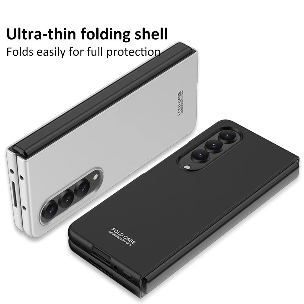 GKK For Samsung Galaxy Z Fold4 5G Ultra-slim Anti-fingerprint Drop-proof Phone Case Hard PC Foldable Phone Cover - Black - 2