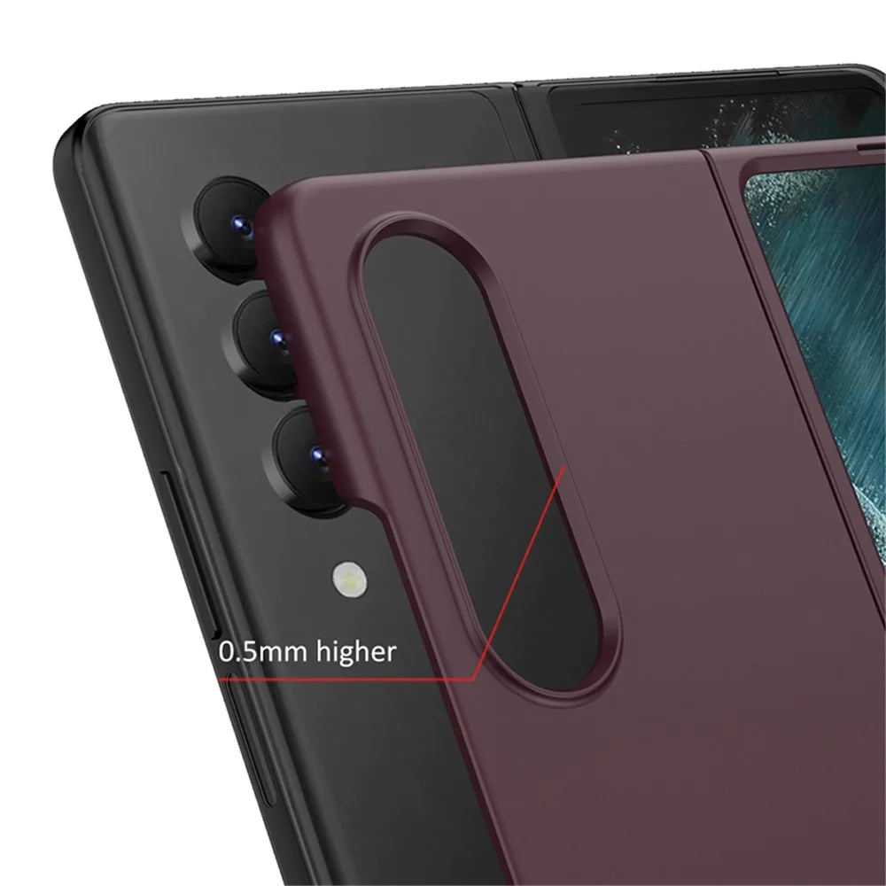 GKK For Samsung Galaxy Z Fold4 5G Ultra-slim Anti-fingerprint Drop-proof Phone Case Hard PC Foldable Phone Cover - Black - 4