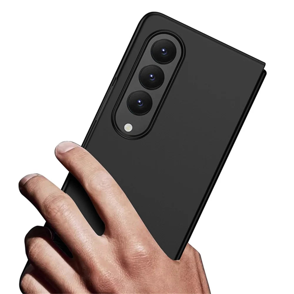 GKK For Samsung Galaxy Z Fold4 5G Ultra-slim Anti-fingerprint Drop-proof Phone Case Hard PC Foldable Phone Cover - Black - 5