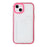 For iPhone 14 6.1 inch Soft TPU Transparent Back Colored Frame Case Card Slot Design Phone Shell - Rose - 1