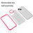 For iPhone 14 6.1 inch Soft TPU Transparent Back Colored Frame Case Card Slot Design Phone Shell - Rose - 2