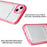 For iPhone 14 6.1 inch Soft TPU Transparent Back Colored Frame Case Card Slot Design Phone Shell - Rose - 4