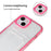 For iPhone 14 6.1 inch Soft TPU Transparent Back Colored Frame Case Card Slot Design Phone Shell - Rose - 5