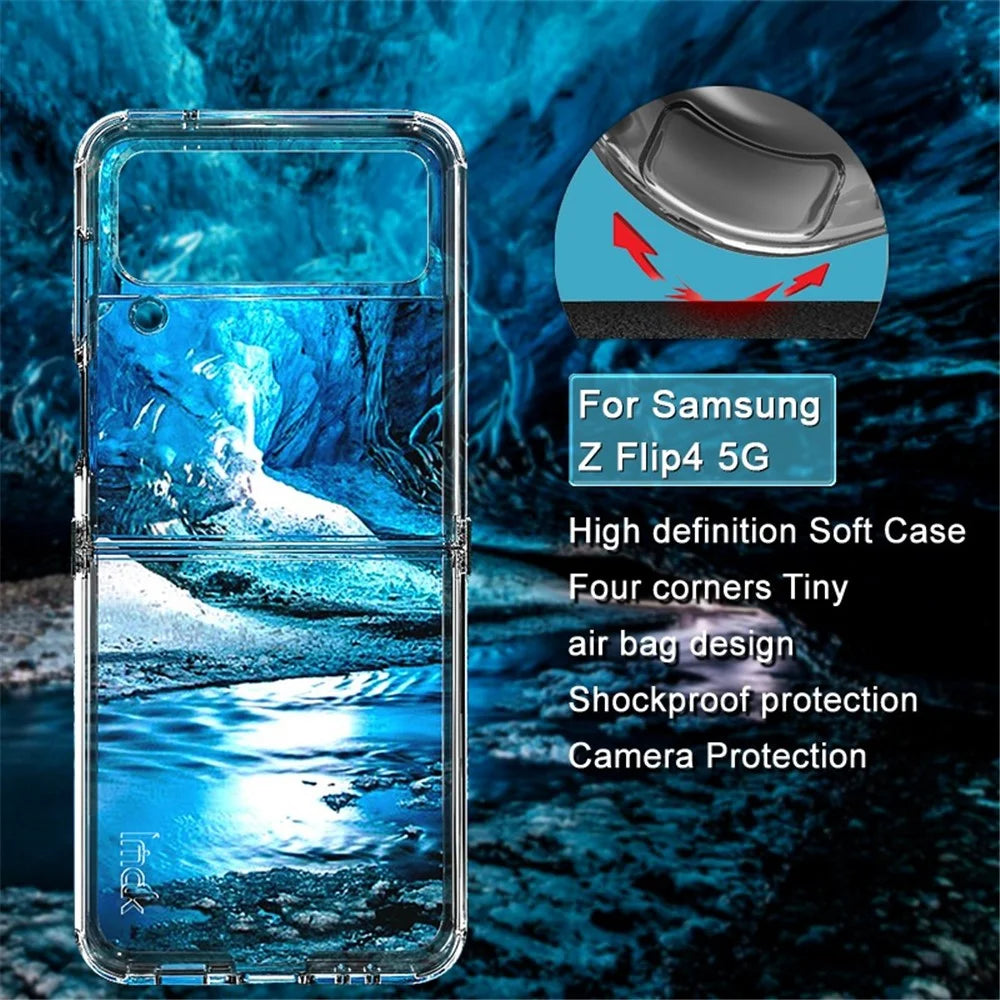IMAK UX-6 Series for Samsung Galaxy Z Flip4 5G Shockproof Airbags TPU Case Clear Anti-drop Phone Protective Cover - 2