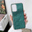 For Samsung Galaxy A53 5G Genuine Cow Leather Coating Case Shockproof TPU + PC Nano Electroplating Frame Protective Cover - Green - 2