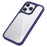 For iPhone 14 Pro Max 6.7 inch Push-pull Dust Plug Phone Case Anti-fingerprint Matte TPU + Acrylic Hybrid Phone Back Shell - Sapphire - 1