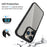 For iPhone 14 Pro Max 6.7 inch Push-pull Dust Plug Phone Case Anti-fingerprint Matte TPU + Acrylic Hybrid Phone Back Shell - Sapphire - 5