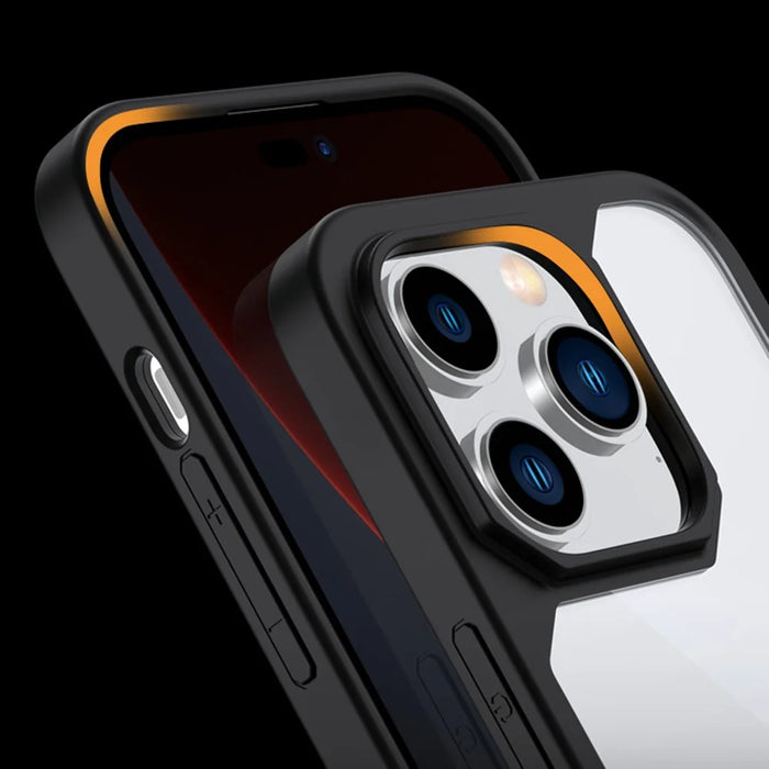 For iPhone 14 Pro Max 6.7 inch Push-pull Dust Plug Phone Case Anti-fingerprint Matte TPU + Acrylic Hybrid Phone Back Shell - Sapphire - 6