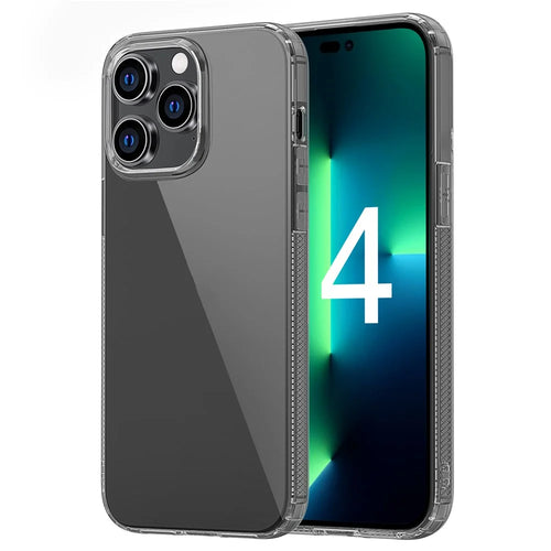 For iPhone 14 Plus Ultra Slim Transparent Soft TPU Phone Case Anti-drop Airbag Protection Phone Cover - Transparent Black - 1
