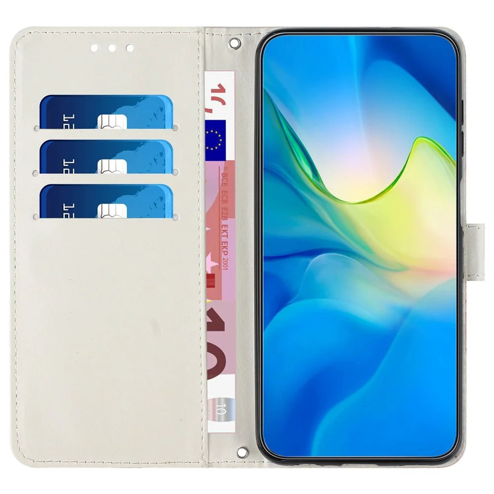 For Samsung Galaxy A23 5G (Global Version) / 4G / M13 4G / F13 4G Marble Pattern Printing Leather Case Stand Wallet Phone Cover - Purple - 2