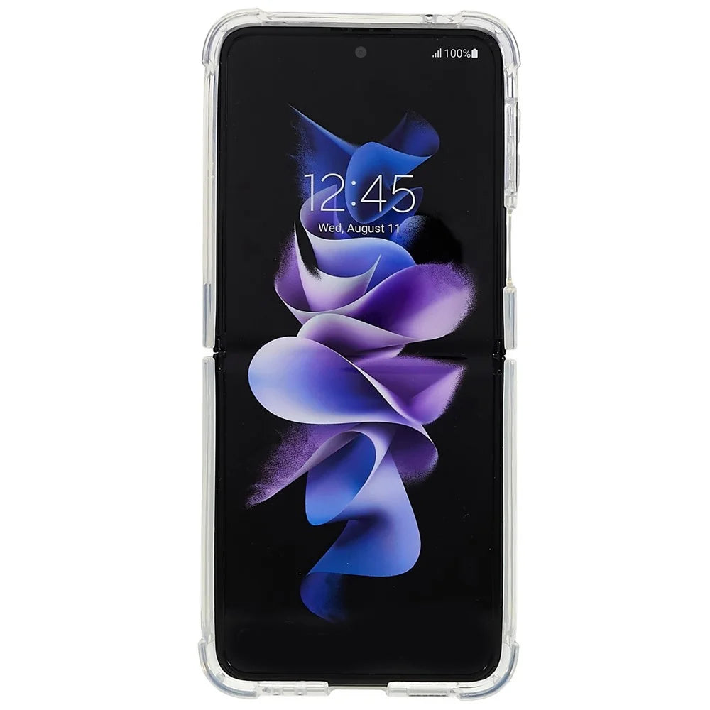 HD Clear Phone Shell Case for Samsung Galaxy Z Flip4 5G, Anti-Scratch Reinforced Corners Drop Protection TPU Phone Cover - 4