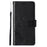 For iPhone 14 Plus Anti-scratch Phone Case Imprinted Butterflies PU Leather Flip Wallet Cover Stand Protective Phone Shell with Strap - Black - 6